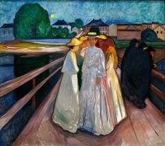 Edvard Munch's On the Bridge (1903) famous print. Original from the Thiel Gallery.