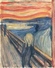 Edvard Munch's famous paintings. Original from Wikimedia Commons.