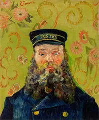 The Postman (Joseph Roulin) (1888) by Vincent Van Gogh. Original from the Barnes Foundation. Digitally enhanced by rawpixel.