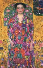 Gustav Klimt's Portrait of Eugenia Primavesi (1913) famous painting. Original from Wikimedia Commons. Digitally enhanced by rawpixel.