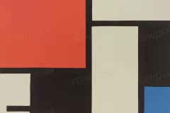 Composition (1921) print in high resolution by Piet Mondrian. Original from Museum of New Zealand Te Papa Tongarewa. Digitally enhanced by rawpixel.
