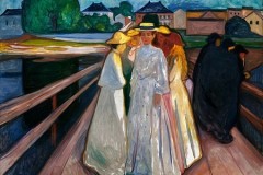Edvard Munch's On the Bridge (1903) famous print. Original from the Thiel Gallery.