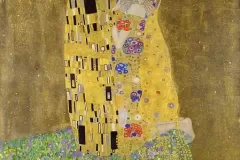 Gustav Klimt's The Kiss (1907–1908) famous painting. Original from Wikimedia Commons. Digitally enhanced by rawpixel.