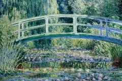 Claude Monet's Water Lilies and Japanese Bridge (1899) famous painting. Original from Wikimedia Commons. Digitally enhanced by rawpixel.